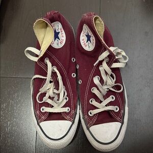 Converse Maroon High-Top Sneakers